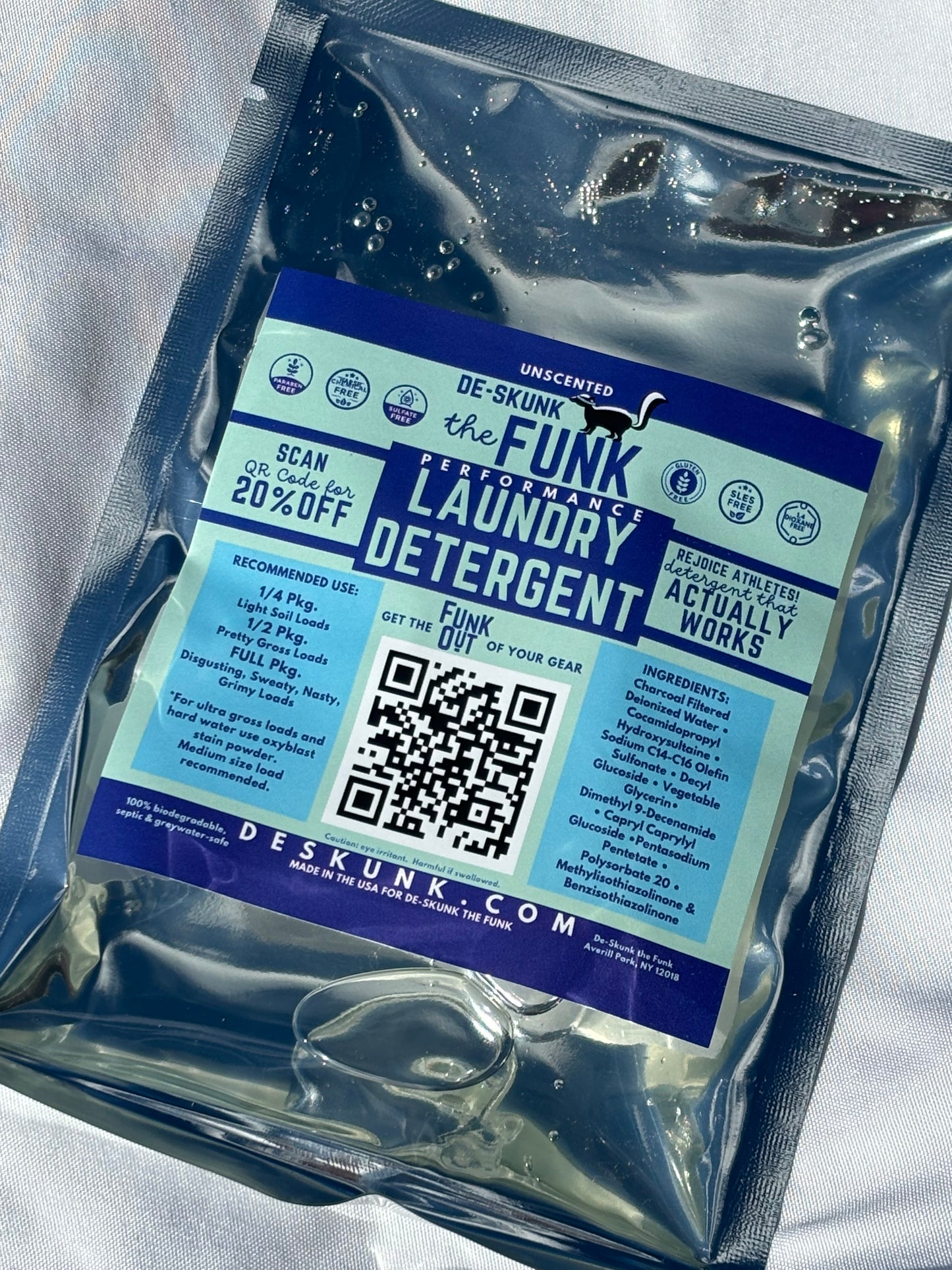De-Skunk Performance Detergent and Oxyblast Samples